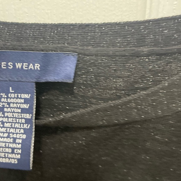 Jones New York Black Fitted Asymmetrical Tank Top - Picture 10 of 10